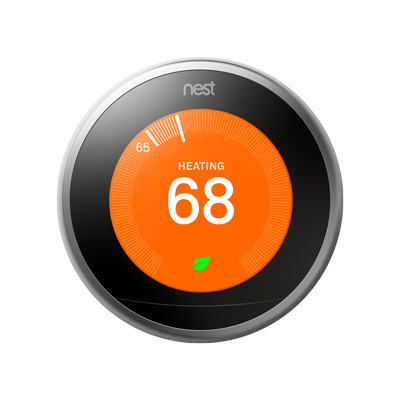 Nest thermostat set to 68 degrees