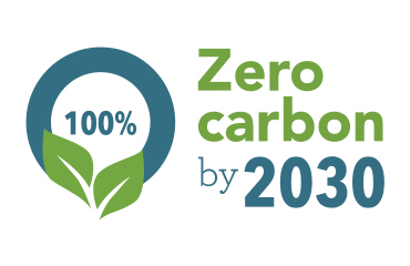 Zero carbon by 2030 emblem