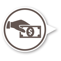 hand with cash icon