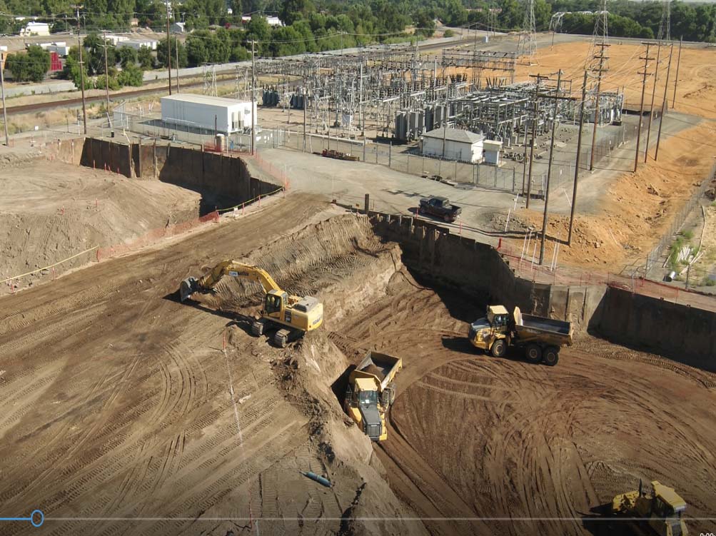 Image of substation E construction 
