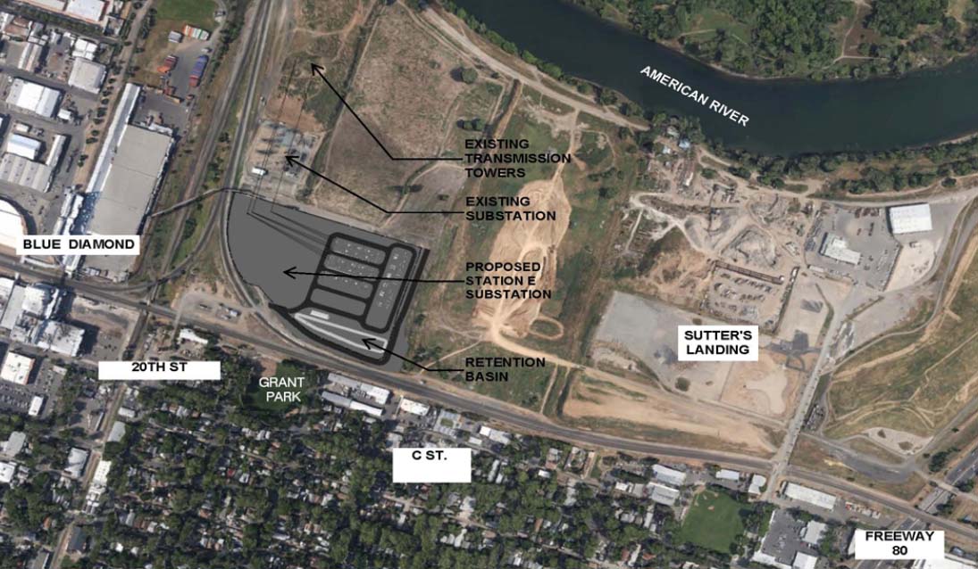 aerial map of station e project 